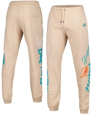 The Wild Collective And Miami Dolphins Heavy Block Graphic jogger Pants - Natural
