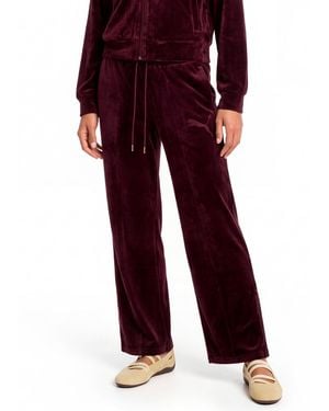 PUMA Ess Elevated Comfort Velour Straight-leg Pants - Red