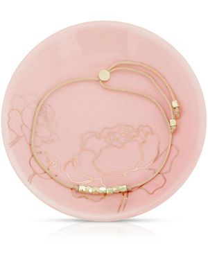 Lucky Feather Bracelet + Dish Set - Pink