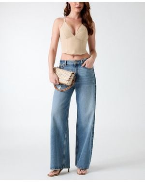 Guess Wendy Sleeveless Crop Top - Blue