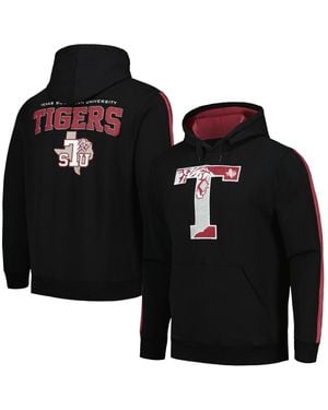 FISLL Texas Southern Tigers Oversized Stripes Pullover Hoodie - Black
