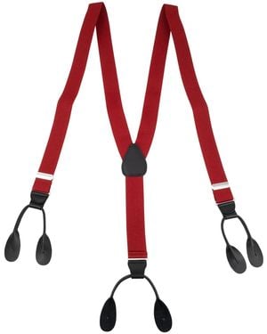 Status Button-end Suspenders - Red