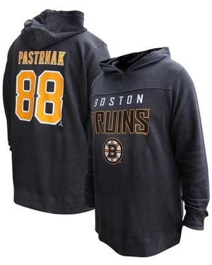 Profile David Pastrnak Boston Bruins Plus Size Name Number Thermal Pullover Hoodie - Blue