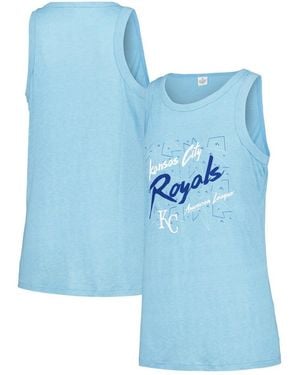 Soft As A Grape Kansas City Royals Gauze High Neck Tank Top - Blue