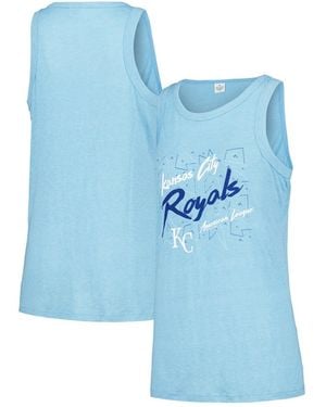 Soft As A Grape Kansas City Royals Gauze High Neck Tank Top - Blue
