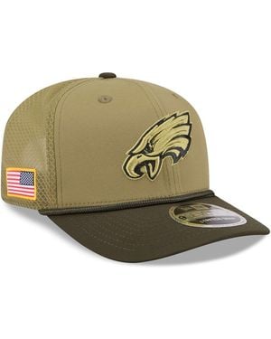 KTZ Philadelphia Eagles 2025 Salute To Service 9seventy Adjustable Hat - Green