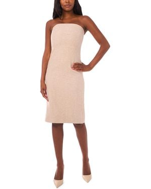 1.STATE Fitted Strapless Midi Dress - Natural