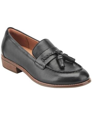 Earth Elinna Leather Slip-on Tassel Loafers - Gray