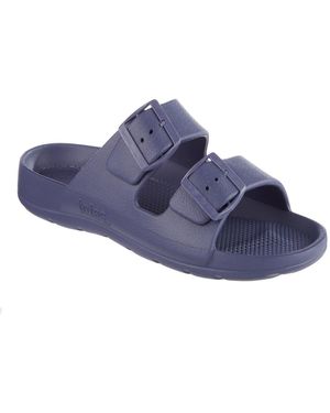 Totes Double Buckle Adjustable Slides - Blue