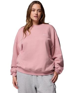 Columbia Plus Size Aldermore Crewneck Sweatshirt - Pink
