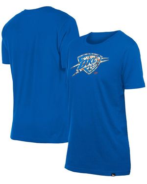 KTZ Oklahoma City Thunder Glam Game Flower T-shirt - Blue