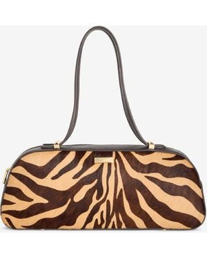 INC International Concepts Nedda Calf Hair Satchel - Metallic