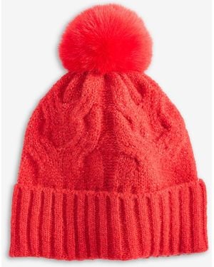 Style & Co. Cable Boucle Knit Beanie - Red