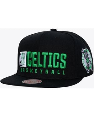 Mitchell & Ness Boston Celtics Old School Snapback Structured-fit Cap - Green