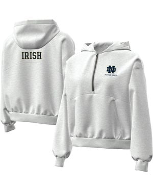 Under Armour Notre Dame Fighting Irish Icon Fleece Half-zip Hoodie - Metallic
