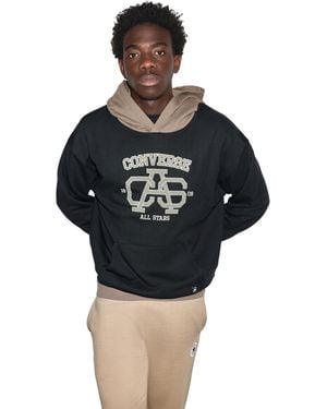 Converse Casual Varsity Fleece Hoodie - Black