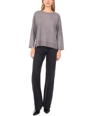 SAM & JESS Rhinestone Long Sleeve Sweater - Gray