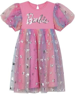 Barbie Big Girls Tulle Dress - Pink