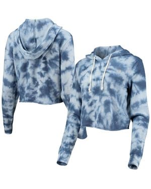 Alternative Apparel Heathered Royal The Players Tie-dye Cropped Pullover Hoodie - Blue