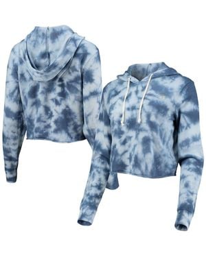Alternative Apparel Heathered Royal The Players Tie-dye Cropped Pullover Hoodie - Blue