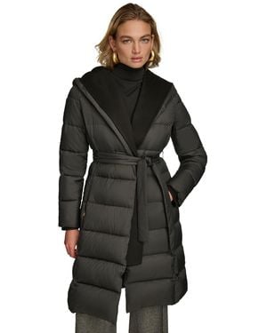 Donna karan quilted coat online
