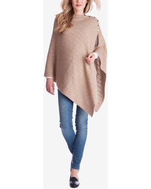 Seraphine Maternity Cable Knit Nursing Cover Shawl - Natural