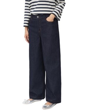Masai Wide Leg Button Fastening Jeans - Blue