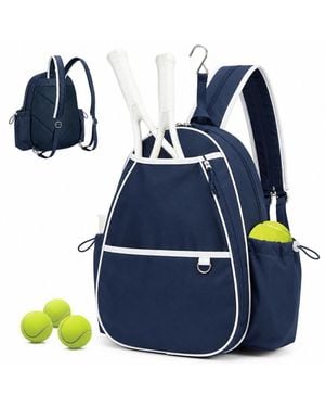 Peneyon 2 In 1 Convertible Tennis Sling Bag For With Wet Pocket And Fence Hook - Blue
