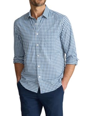 UNTUCKit Slim Fit Wrinkle-free Performance Renshaw Button Up Shirt - Blue