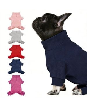 Aronkl Dog Fleece Pajamas - Blue