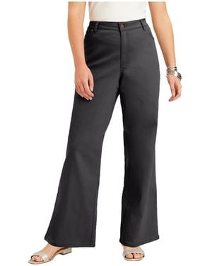June + Vie June + Vie June + Vie Curvie Fit Wide-leg Jeans - Black