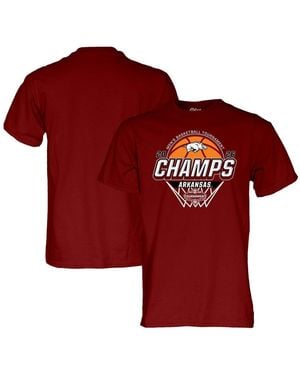 Blue 84 And Arkansas Razorbacks 2026 Sec Basketball Tournament Champions Locker Room T-shirt - Red