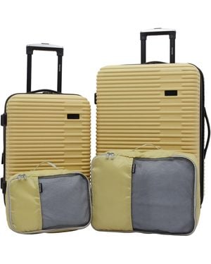 Kensie Hillsboro Expandable Rolling Hardside Collection Set - Green