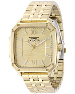 INVICTA WATCH Cuadro Quartz Square Water-resistant Stainless Steel Watch - Metallic