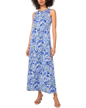 Vince Camuto Paisley-print Keyhole Maxi Dress - Blue