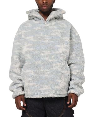 carre Sherpa Hooded Sweater - Gray