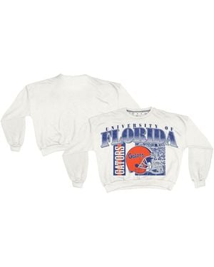 Pressbox Florida Gators Oversized Janice Retro Waist-length Sweatshirt - White