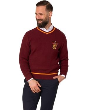 Opposuits Ravenclaw V-neck Long-sleeve Sweater - Red