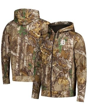 Dunbrooke Detroit Tigers Trophy Realtree Full-zip Hoodie - Brown