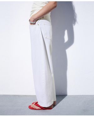 Mango Selection High-rise Balloon Jeans - White