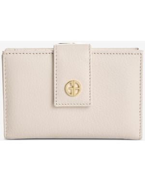 Giani Bernini Softy Leather Framed Colorblock Wallet - Natural
