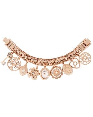 Anne Klein Quartz Multi-charm Bracelet Watch 18mm X 22mm - White