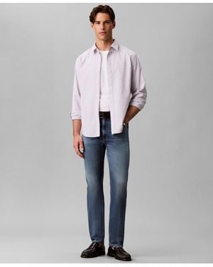 Calvin Klein Straight-fit Stretch Denim Jeans - Blue