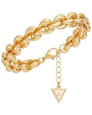 Guess Tone Crystal Link Chain Bracelet - Metallic