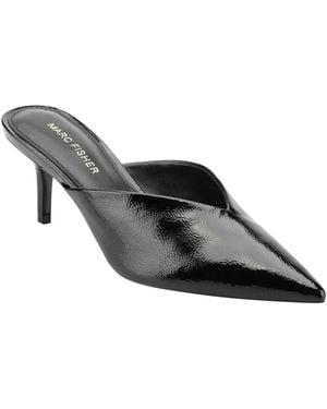 Marc Fisher Aprile Sweatheart Top Line Slip-on Dress Mules - Black