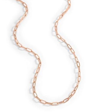 Mint & Lily Thin Paperclip Necklace - Metallic