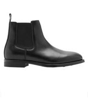 Mango Monovar Leather Chelsea Boots - Black