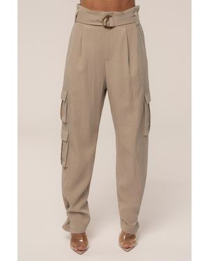 JLUXLABEL Boundless Belted Cargo Pants - Natural