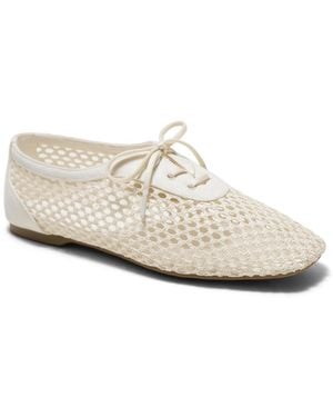 VIVAIA Carey Square-toe Mesh Flats - White