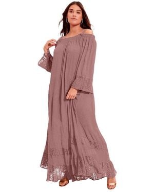 June + Vie June + Vie June + Vie Off-the-shoulder Maxi Dress - Pink